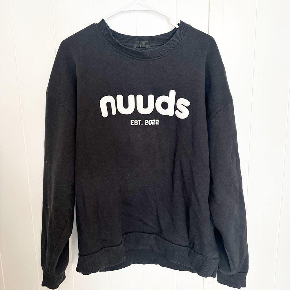 Nuuds birthday crewneck sweatshirt black